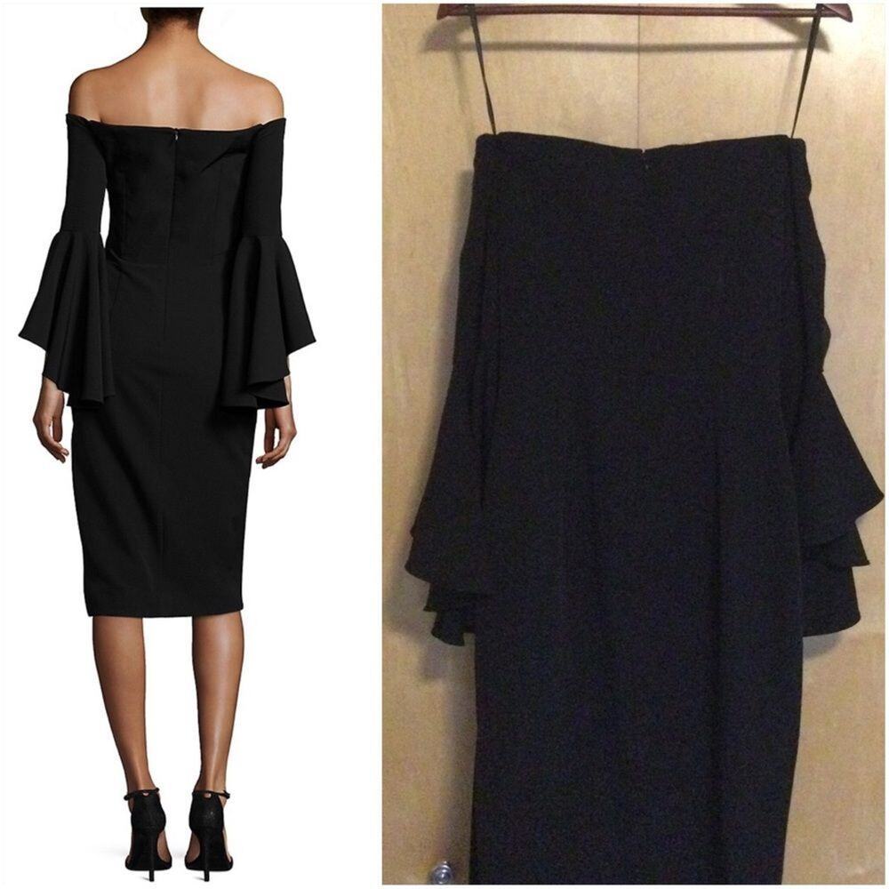 Milly Selena Italian Cady Bell Sleeve Dress - Picture 5 of 13